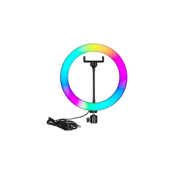 RGB Ring Light LED Ring Light 33cm RGB 25W 33cm με Βάση για Κινητό