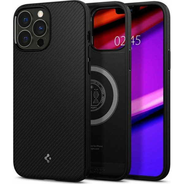 Spigen Mag Armor Back Cover Σιλικόνης Ανθεκτική Matte Black (iPhone 13 Pro)