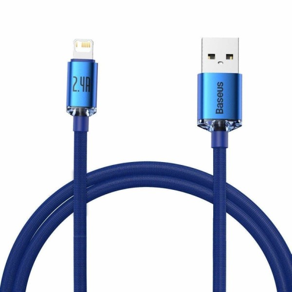 Baseus Crystal Shine Braided USB to Lightning Cable Μπλε 1.2m (CAJY000003)