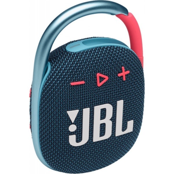 JBL Clip 4 Αδιάβροχο Ηχείο Bluetooth 5W με Διάρκεια Μπαταρίας έως 10 ώρες Blue/Pink