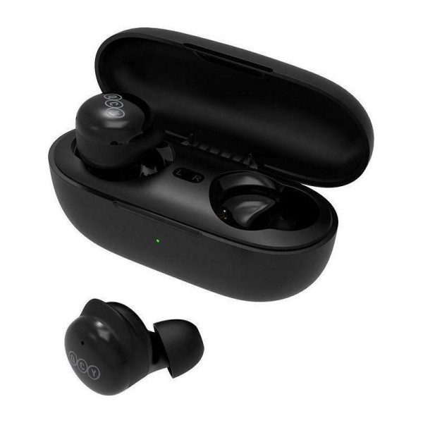 QCY T17 In-ear Bluetooth Handsfree Ακουστικά με Θήκη Φόρτισης Μαύρα